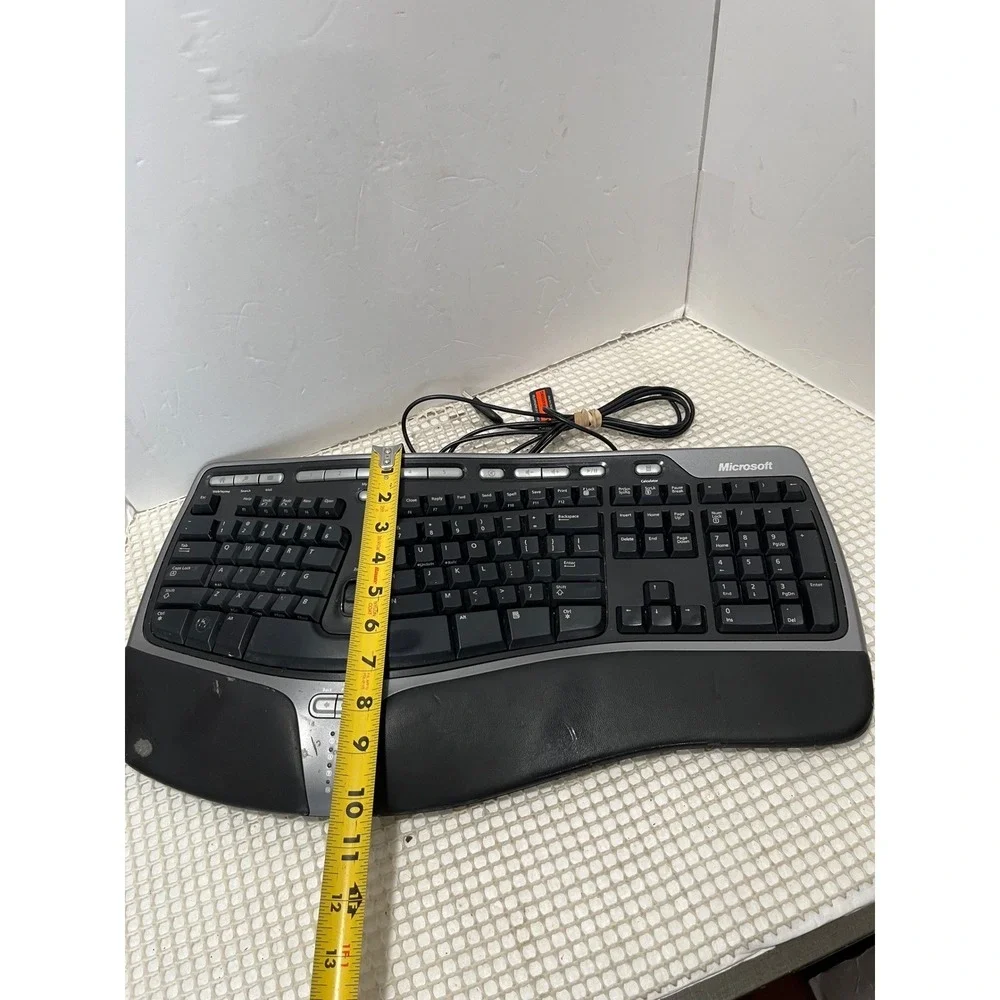 Microsoft‎ Natural Ergonomic Keyboard 4000 v1.0 Model 1048 Wired USB Black Works